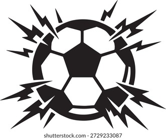 Icono de Vector de energía de impacto de balón de fútbol