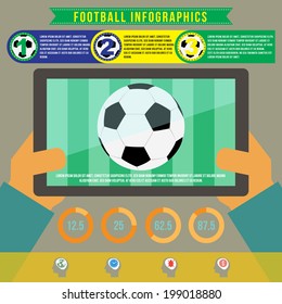 Soccer ball infographics, vector format