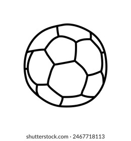 Icono aislado de la bola de fútbol, Ilustración vectorial