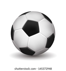 Soccer ball isolated on white background. Vector illustration