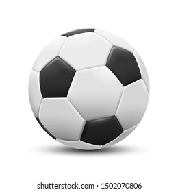 Soccer ball isolated on white background. Vector Illustration.