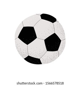Soccer ball Isolated on a white background. Vector illustration for the design of a sports banner, background, printed matter for championships, olympiads, competitions.