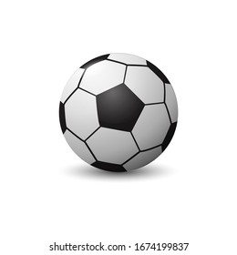 Soccer ball. Isolated on white background. Vector illustration.