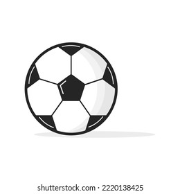 Soccer ball isolated on a white background. Sports Equipment. Competition.  Football league. flat style