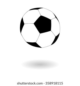 Soccer ball isolated on white background. Vector icon