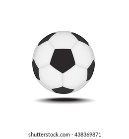 soccer ball isolated on white background, vector 