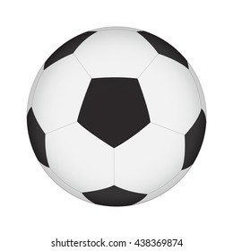 soccer ball isolated on white background, vector 