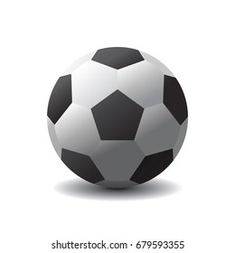 Soccer ball isolated on white. Vector illustration