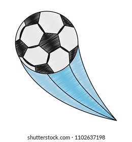 Soccer ball isolated scribble