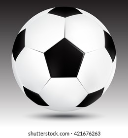 Soccer ball isolated. Vector illustration.