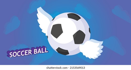 Fußball isometrisches Design Symbol. Vektorgrafik, Web-Illustration. 3D-Farbkonzept