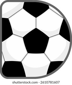 Soccer Ball Letter Vector Element Alphabet D