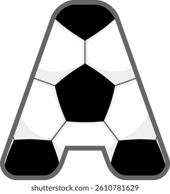 Soccer Ball Letter Vector Element Alphabet A