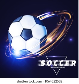 Soccer Ball Light Effects Football Power Stock Vector (Royalty Free ...