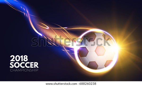Soccer Ball Light Effects Vector Illustration Stock Vector (Royalty ...