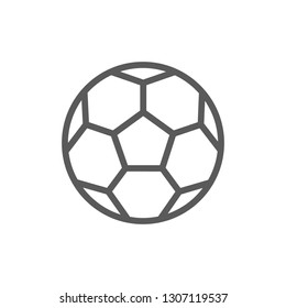 Soccer ball line icon.