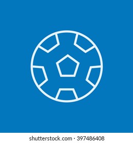 Soccer ball line icon.
