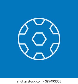 Icono de la línea de pelota de fútbol.