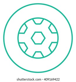 Soccer ball line icon.