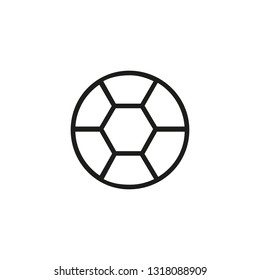 Soccer ball line icon. Football, match, activity. Sport concept. Can be used for topics like team game, competition, tournament