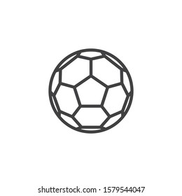 Soccer Ball line icon. linear style sign for mobile concept and web design. Football ball outline vector icon. Symbol, logo illustration. Vector graphics