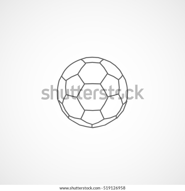 白い背景にサッカーのボールラインのアイコン のベクター画像素材 ロイヤリティフリー