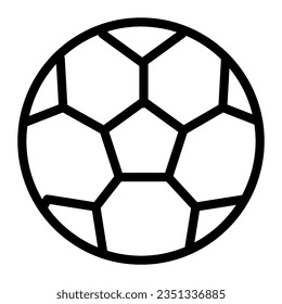 Soccer ball line icon, sport concept, sports equipment sign on white background, ball for soccer icon in outline style mobile concept web design. Vector graphics.
