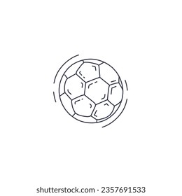 Soccer ball line icon. Soccer ball thin line icon.