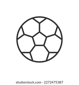 Soccer ball, linear icon. Line with editable stroke