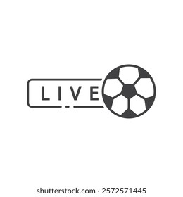 A soccer ball LIVE streaming or live streaming platforms Soccer matches, score updates.