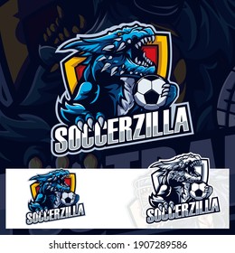 Soccer Ball lizard Sport Logo