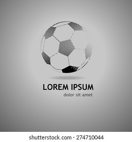 Soccer ball logo circles. Vector