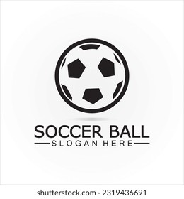 Soccer ball logo design Vector icon symbol template 