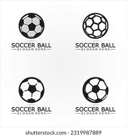 Soccer ball logo design Vector icon symbol template