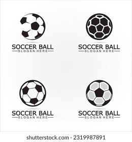 Soccer ball logo design Vector icon symbol template