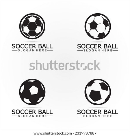 Soccer ball logo design Vector icon symbol template