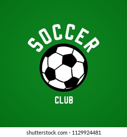 Soccer ball logo with ball illustration vector