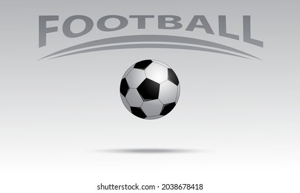 Soccer ball, the logo of the ball. A ball on a gray background.