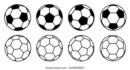 Soccer ball. Soccer logo set