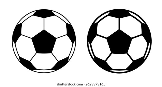 Balón de fútbol. Conjunto de logotipo de bola