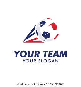 soccer ball logo team with emblem logo template 