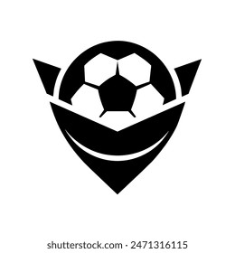 soccer ball logo team with emblem