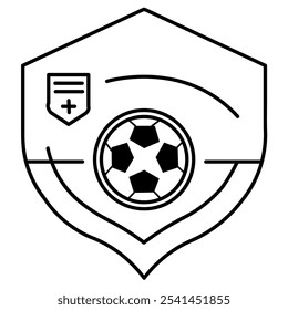 Soccer ball logo vector design on white background