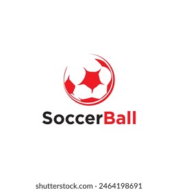 Vector de logotipo de bola de fútbol moderno