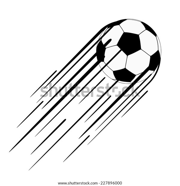 後ろに長いスピードの軌跡を持つサッカーボール ベクターイラスト のベクター画像素材 ロイヤリティフリー