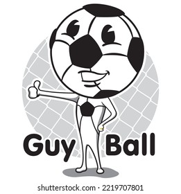 soccer ball mascot illustration with doing ok sign. Ideal for educational and advertising materials