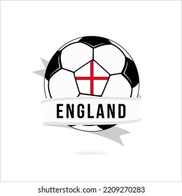 Soccer Ball Minimal Design England Flag Stock Vector (Royalty Free ...