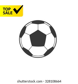 Soccer ball minimal vector icon