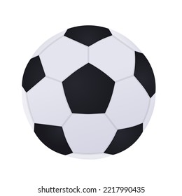 Soccer ball - modern flat design style single isolated image. Neat detailed illustration of accessory for playing in team sports. Game for adults and children. Championship and Major League idea