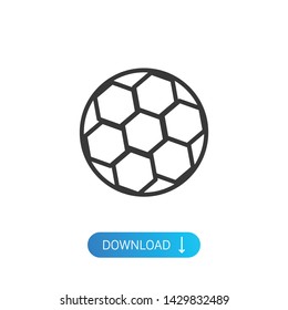 Soccer ball modern simple flat outline vector icon